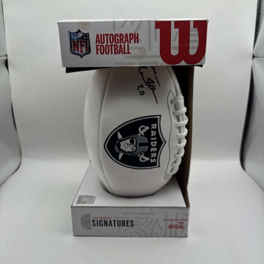 RAIDERS WILSON LIVE ENABLED SIGNATURE AUTOGRAPHED‎ FOOTBALL Darren McFadden #20